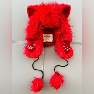 SpiritHoods Electric Elf Half-Hood OG Glitter Red Cat Ears Made in LA 2011-12